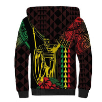 King Kamehameha Day Sherpa Hoodie Hawaii Kakau Reggae LT01 - Polynesian Pride