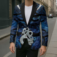 Personalized Maori Matariki Manaia Blazer Maori Kowhaiwhai Pattern Galaxy