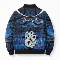 Personalized Maori Matariki Manaia Bomber Puffer Jacket Maori Kowhaiwhai Pattern Galaxy