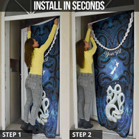 Personalized Maori Matariki Manaia Door Cover Maori Kowhaiwhai Pattern Galaxy