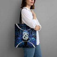 Maori Matariki Manaia Tote Bag Maori Kowhaiwhai Pattern Galaxy