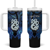 Personalized Maori Matariki Manaia Tumbler With Handle Maori Kowhaiwhai Pattern Galaxy
