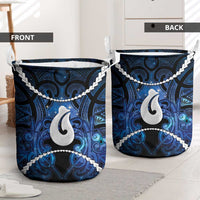 Maori Matariki Hei Matau Laundry Basket Maori Kowhaiwhai Pattern Galaxy