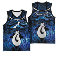 Personalized Maori Matariki Hei Matau Basketball Jersey Maori Kowhaiwhai Pattern Galaxy