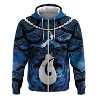 Personalized Maori Matariki Hei Matau Hoodie Maori Kowhaiwhai Pattern Galaxy