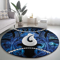 Maori Matariki Hei Matau Round Carpet Maori Kowhaiwhai Pattern Galaxy