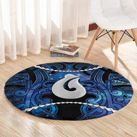 Maori Matariki Hei Matau Round Carpet Maori Kowhaiwhai Pattern Galaxy