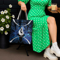 Maori Matariki Hei Matau Tote Bag Maori Kowhaiwhai Pattern Galaxy