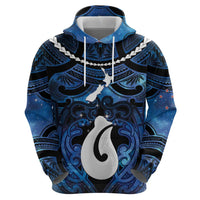 Personalized Maori Matariki Hei Matau Zip Hoodie Maori Kowhaiwhai Pattern Galaxy