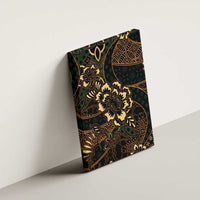 Indonesian Batik Pattern Vintage Brown Canvas Wall Art