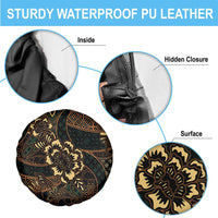 Indonesian Batik Pattern Vintage Brown Spare Tire Cover