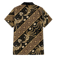 Indonesia Batik Pattern Family Matching Tank Maxi Dress and Hawaiian Shirt Gold Version LT01 - Polynesian Pride