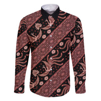Indonesia Batik Pattern Family Matching Tank Maxi Dress and Hawaiian Shirt Red Version