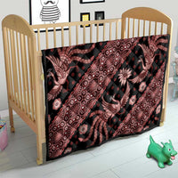 Indonesia Batik Pattern Quilt Red Version