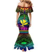 Personalised Hawaii Mermaid Dress Kanaka Maoli Kakau 2023 National Coming Out Day LT01 - Polynesian Pride