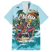 Personalized Aloha Hawaii Skeleton Family Matching Puletasi and Hawaiian Shirt Tropical Summer Vibe