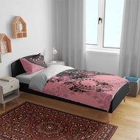 Cook Islands Turtle Bedding Set Stars and Hibiscus - Pink