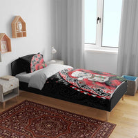 New Zealand Christmas Meri Kirihimete Bedding Set Santa Hei Tiki Pohutukawa