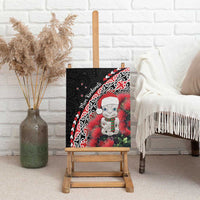 New Zealand Christmas Meri Kirihimete Canvas Wall Art Santa Hei Tiki Pohutukawa LT01 - Polynesian Pride