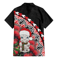 New Zealand Christmas Meri Kirihimete Family Matching Mermaid Dress and Hawaiian Shirt Santa Hei Tiki Pohutukawa LT01 - Polynesian Pride