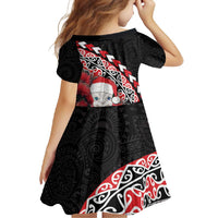 New Zealand Christmas Meri Kirihimete Family Matching Tank Maxi Dress and Hawaiian Shirt Santa Hei Tiki Pohutukawa LT01 - Polynesian Pride