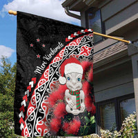 New Zealand Christmas Meri Kirihimete Garden Flag Santa Hei Tiki Pohutukawa LT01 - Polynesian Pride