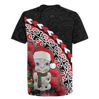 New Zealand Christmas Meri Kirihimete Rugby Jersey Santa Hei Tiki Pohutukawa LT01 - Polynesian Pride