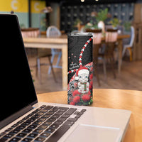 New Zealand Christmas Meri Kirihimete Skinny Tumbler Santa Hei Tiki Pohutukawa LT01 - Polynesian Pride