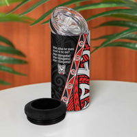 Aotearoa Toitu Te Tiriti 4 in 1 Can Cooler Tumbler Honour The Treaty New Zealand LT01 - Polynesian Pride