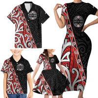 Aotearoa Toitu Te Tiriti Family Matching Short Sleeve Bodycon Dress and Hawaiian Shirt Honour The Treaty New Zealand LT01 - Polynesian Pride