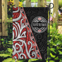 Aotearoa Toitu Te Tiriti Garden Flag Honour The Treaty New Zealand LT01 Garden Flag Black - Polynesian Pride