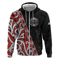 Aotearoa Toitu Te Tiriti Hoodie Honour The Treaty New Zealand LT01 Zip Hoodie Black - Polynesian Pride