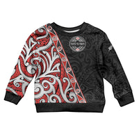Aotearoa Toitu Te Tiriti Kid Ugly Christmas Sweater Honour The Treaty New Zealand LT01 Kid Black - Polynesian Pride