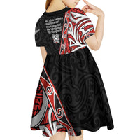 Aotearoa Toitu Te Tiriti Kid Short Sleeve Dress Honour The Treaty New Zealand LT01 - Polynesian Pride