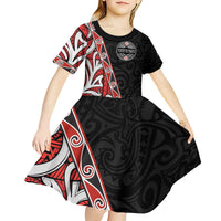 Aotearoa Toitu Te Tiriti Kid Short Sleeve Dress Honour The Treaty New Zealand LT01 - Polynesian Pride