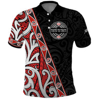 Aotearoa Toitu Te Tiriti Polo Shirt Honour The Treaty New Zealand LT01 Black - Polynesian Pride