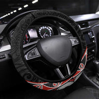Aotearoa Toitu Te Tiriti Steering Wheel Cover Honour The Treaty New Zealand LT01 Universal Fit Black - Polynesian Pride