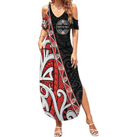 Aotearoa Toitu Te Tiriti Summer Maxi Dress Honour The Treaty New Zealand LT01 Women Black - Polynesian Pride