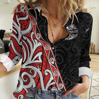 Aotearoa Toitu Te Tiriti Women Casual Shirt Honour The Treaty New Zealand LT01 Female Black - Polynesian Pride