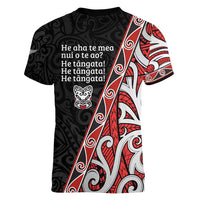 Aotearoa Toitu Te Tiriti Women V-Neck T-Shirt Honour The Treaty New Zealand