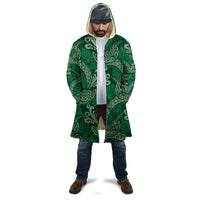 Forest Green Monstera Cloak Polynesian Tribal Pattern - Polynesian Pride