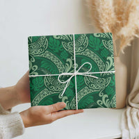 Forest Green Monstera Wrapping Paper Polynesian Tribal Pattern - Polynesian Pride