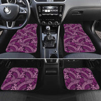 Royal Purple Monstera Car Mats Polynesian Tribal Pattern LT01 Set 4pcs Purple - Polynesian Pride