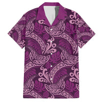 Royal Purple Monstera Family Matching Puletasi and Hawaiian Shirt Polynesian Tribal Pattern - Polynesian Pride