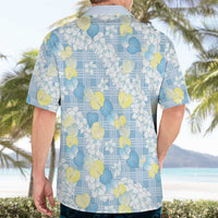 Anthurium Plumeria Lei Pastel Hawaiian Shirt Blue Hawaiian Splendid Palaka