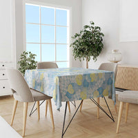 Anthurium Plumeria Lei Pastel Tablecloth Blue Hawaiian Splendid Palaka