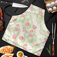 Anthurium Plumeria Lei Pastel Apron Green Hawaiian Splendid Palaka