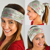 Anthurium Plumeria Lei Pastel Neck Gaiter Green Hawaiian Splendid Palaka