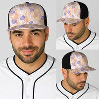 Anthurium Plumeria Lei Pastel Baseball Net Cap Orange Hawaiian Splendid Palaka