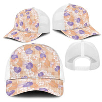 Anthurium Plumeria Lei Pastel Mesh Trucker Cap Orange Hawaiian Splendid Palaka